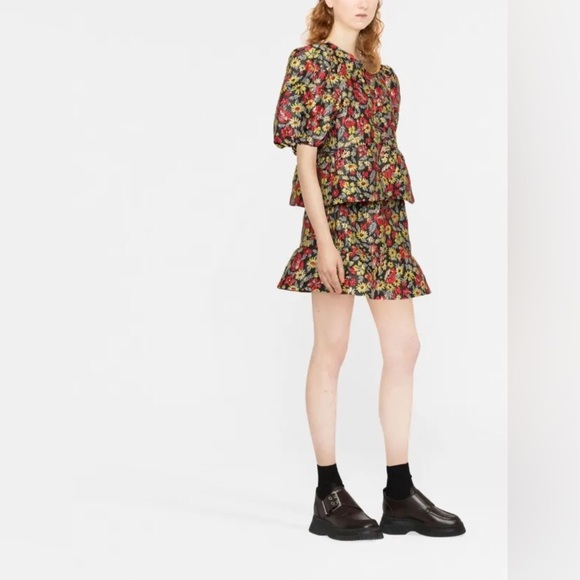 NWT GANNI - Ganni 3D Jacquard Mini Skirt - Picture 3 of 4